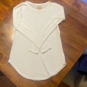 Like New Cha Sor Waffle Weave White Long Sleeve Size S